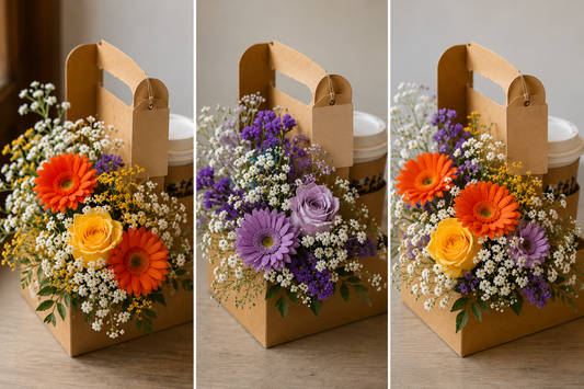 🌻🏀 Connecticut Sun Game Day Flower Drink Carrier 🌻🏀