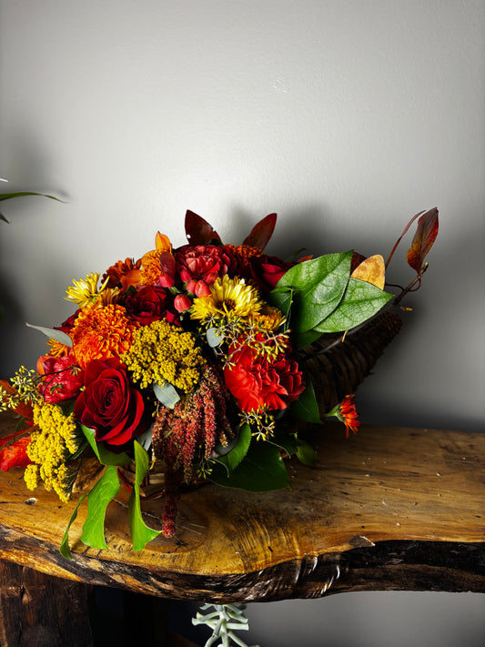 Harvest Cornucopia Arrangement
