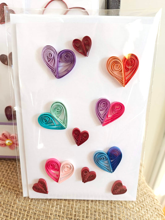 Valentine's Day Paper Heart Card