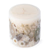Paperwhite & Fauna Pressed Flower Pillar Candle