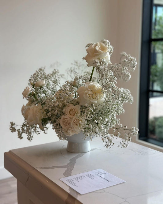 The "Pearl" Winter White Flower Arranging - Open Studio In Person - Thursdays in January, 6-7pm