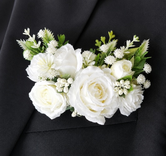 White Classic Boutonniere